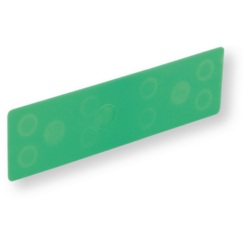 Cale plastique plate vert larg.28 x long.100 x épai.1mm